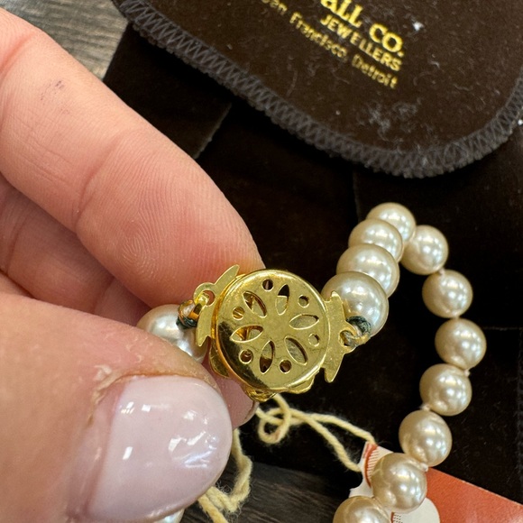 Vintage Mayorca pearl bracelet with gold tone clasp - Picture 4 of 5